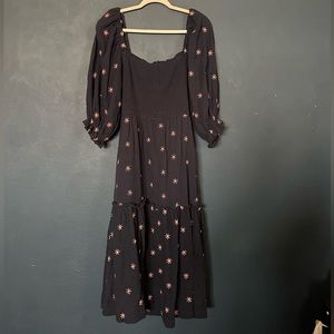 Free People Dupe—large navy blue midi